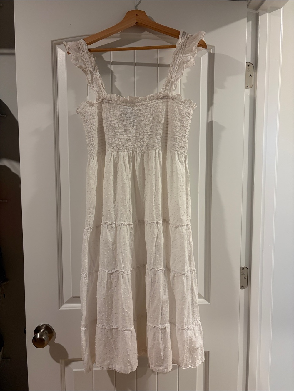 Hill House White Smocked Dotted Sundress
